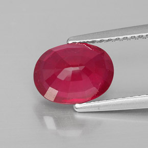 Ruby Gemstone in 8.8 x 6.7 mm Size for Sale, Ruby Stone in Pink Red Color