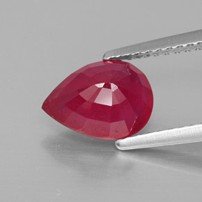 Ruby Gemstone in 9 x 6.8 mm Size for Sale, Ruby Stone in Pink Red Color