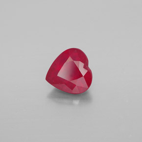 1.51 ct Red Ruby Stone, Natural Ruby in Heart Facet Shape for Sale