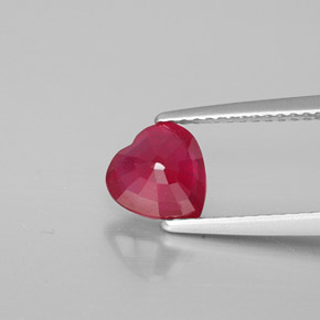 Ruby Gemstone in 6.8 x 6.7 mm Size for Sale, Ruby Stone in Pink Red Color
