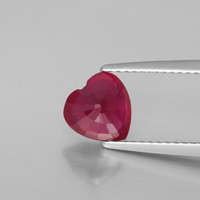 Ruby Gemstone in 7 x 7 mm (calibrated) Size for Sale, Ruby Stone in Pink Red Color