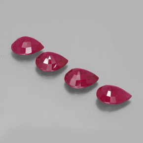 Ruby Gemstone in 8 x 6 mm (calibrated) Size for Sale, Ruby Stone in Pink Red Color