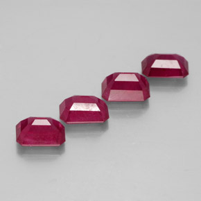 Ruby Gemstone in 7 x 5 mm (calibrated) Size for Sale, Ruby Stone in Pink Red Color