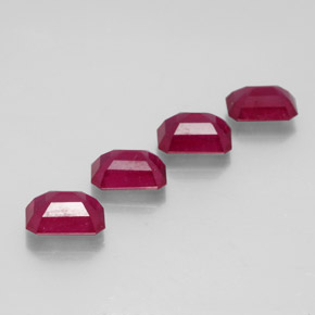 Ruby Gemstone in 7 x 5 mm (calibrated) Size for Sale, Ruby Stone in Pink Red Color