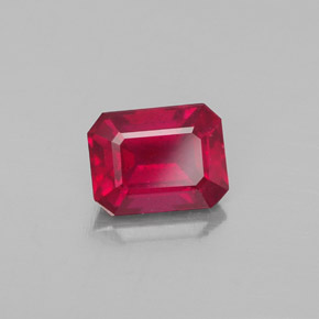 2.06 ct Red Ruby Stone, Natural Ruby in Octagon Facet Shape for Sale