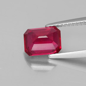 Ruby Gemstone in 8 x 6 mm (calibrated) Size for Sale, Ruby Stone in Pink Red Color