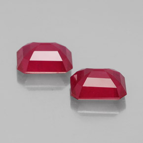 Ruby Gemstone in 8 x 6 mm (calibrated) Size for Sale, Ruby Stone in Pink Red Color
