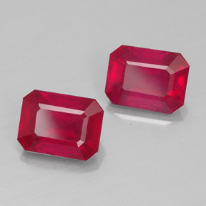 4.54 ct Red Ruby Stone, Natural Ruby in Octagon Facet Shape for Sale
