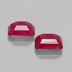 Ruby Gemstone in 8 x 6 mm (calibrated) Size for Sale, Ruby Stone in Pink Red Color