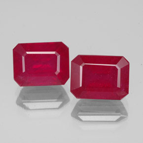 4.93 ct Red Ruby Gemstone, Ruby Gem in Octagon Facet Shape for Sale.
