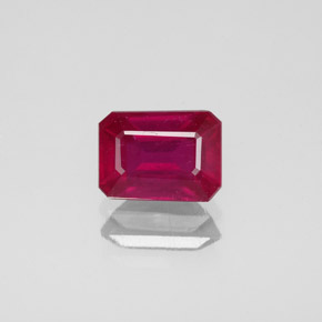 1.94 ct Red Ruby Gemstone, Ruby Gem in Octagon Facet Shape for Sale.