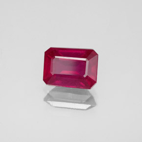 1.94 ct Red Ruby Stone, Natural Ruby in Octagon Facet Shape for Sale