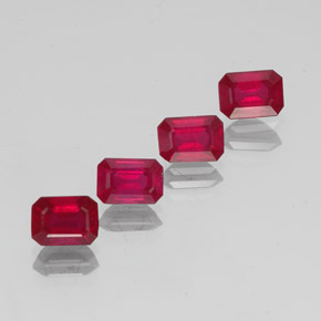 4.86 ct Red Ruby Stone, Natural Ruby in Octagon Facet Shape for Sale