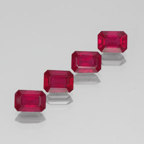 5.14 ct Red Ruby Stone, Natural Ruby in Octagon Facet Shape for Sale