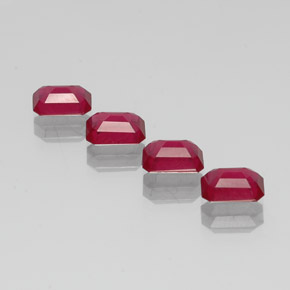 Ruby Gemstone in 7 x 5 mm (calibrated) Size for Sale, Ruby Stone in Pink Red Color