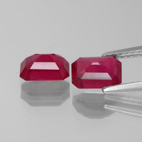 Ruby Gemstone in 7 x 5 mm (calibrated) Size for Sale, Ruby Stone in Pink Red Color