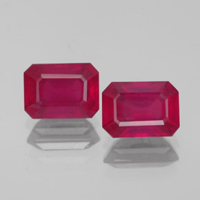 2.70 ct Red Ruby Gemstone, Ruby Gem in Octagon Facet Shape for Sale.