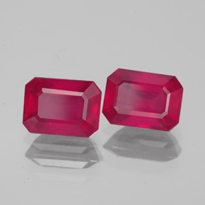 2.70 ct Red Ruby Stone, Natural Ruby in Octagon Facet Shape for Sale