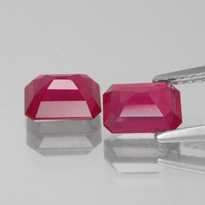 Ruby Gemstone in 7 x 5 mm (calibrated) Size for Sale, Ruby Stone in Pink Red Color