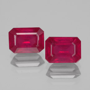 2.95 ct Red Ruby Gemstone, Ruby Gem in Octagon Facet Shape for Sale.