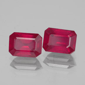 2.95 ct Red Ruby Stone, Natural Ruby in Octagon Facet Shape for Sale