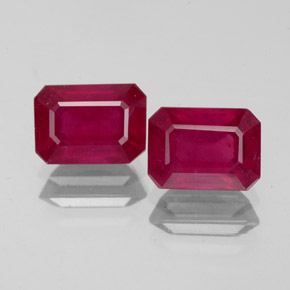 2.90 ct Red Ruby Gemstone, Ruby Gem in Octagon Facet Shape for Sale.