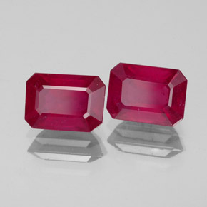 2.90 ct Red Ruby Stone, Natural Ruby in Octagon Facet Shape for Sale