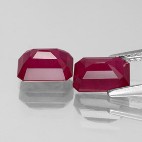 Ruby Gemstone in 7 x 5 mm (calibrated) Size for Sale, Ruby Stone in Pink Red Color