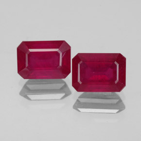 2.75 ct Red Ruby Gemstone, Ruby Gem in Octagon Facet Shape for Sale.