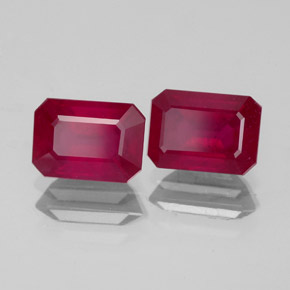 2.75 ct Red Ruby Stone, Natural Ruby in Octagon Facet Shape for Sale