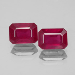 2.91 ct Red Ruby Gemstone, Ruby Gem in Octagon Facet Shape for Sale.