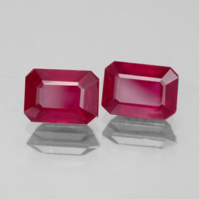 2.91 ct Red Ruby Stone, Natural Ruby in Octagon Facet Shape for Sale