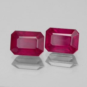 3.05 ct Red Ruby Stone, Natural Ruby in Octagon Facet Shape for Sale
