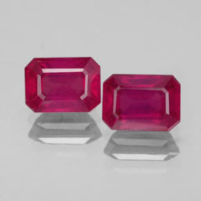 2.83 ct Red Ruby Gemstone, Ruby Gem in Octagon Facet Shape for Sale.