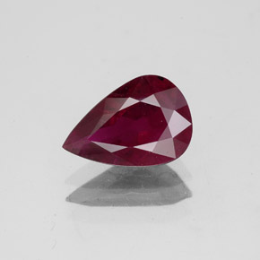 2.09 ct Red Ruby Gemstone, Ruby Gem in Pear Facet Shape for Sale.