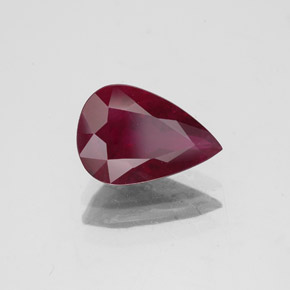 2.09 ct Red Ruby Stone, Natural Ruby in Pear Facet Shape for Sale