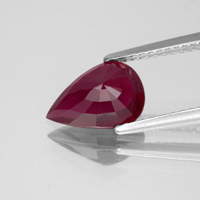 Ruby Gemstone in 10 x 7 mm (calibrated) Size for Sale, Ruby Stone in Red Color