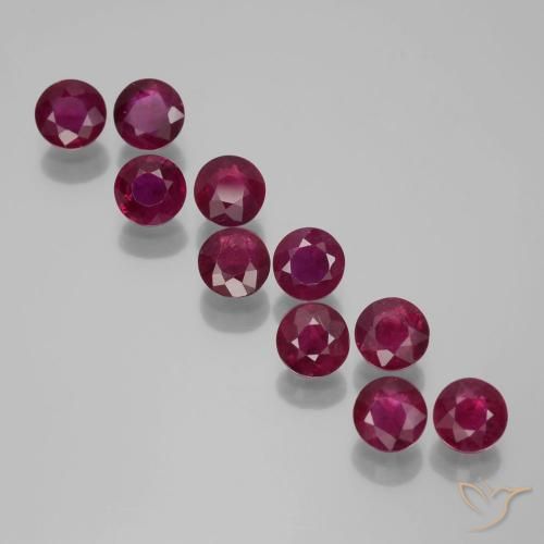 Темно-красный Рубин Камень - 0.3ct Круглая Фасетная Огранка (ID: 399438)