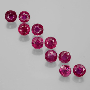 0.3ct Round Facet Pink Red Ruby Gem for sale 0.3ct Round Facet Pink Red Ruby Gem (ID: 399500)