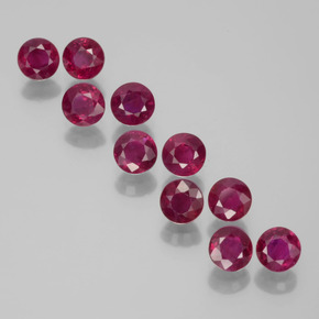 0.3ct Round Facet Pink Red Ruby Gem for sale 0.3ct Round Facet Pink Red Ruby Gem (ID: 399504)