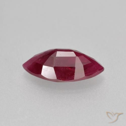 Ruby Gemstone in 8.9 x 4.6 mm Size for Sale, Ruby Stone in Dark Red Color