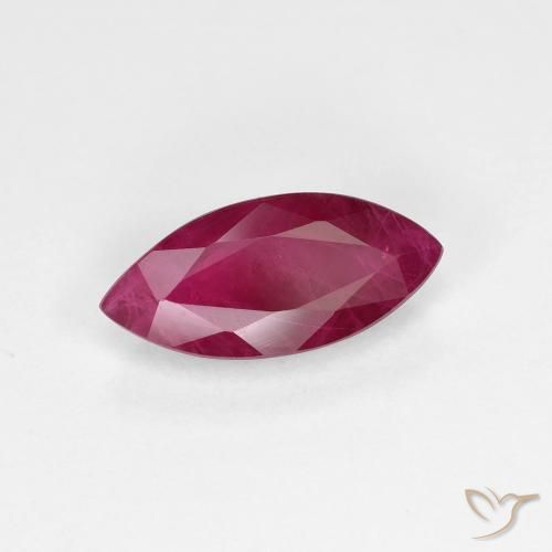 1.58 ct Red Ruby Stone, Natural Ruby in Marquise Facet Shape for Sale