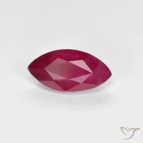 1.11 ct Red Ruby Stone, Natural Ruby in Marquise Facet Shape for Sale