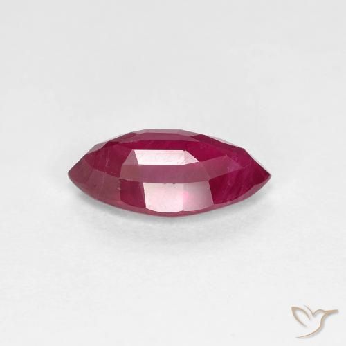 Ruby Gemstone in 9 x 4.5 mm Size for Sale, Ruby Stone in Deep Wine Red Color