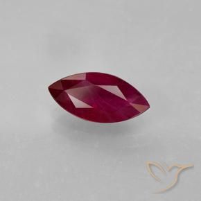 1.41 ct Red Ruby Stone, Natural Ruby in Marquise Facet Shape for Sale
