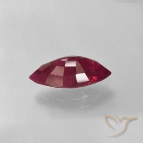 Ruby Gemstone in 10.2 x 5.1 mm Size for Sale, Ruby Stone in Deep Red Color