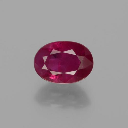 Rouge cramoisi profond Rubis gemme - 1.2ct Ovale facette (ID: 405763)