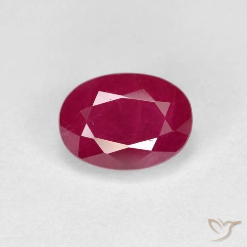 1.28ct Natural Medium Red Ruby, Oval, VS-SI