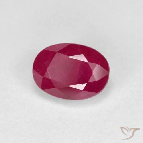 1.28 ct Red Ruby Stone, Natural Ruby in Oval Facet Shape for Sale