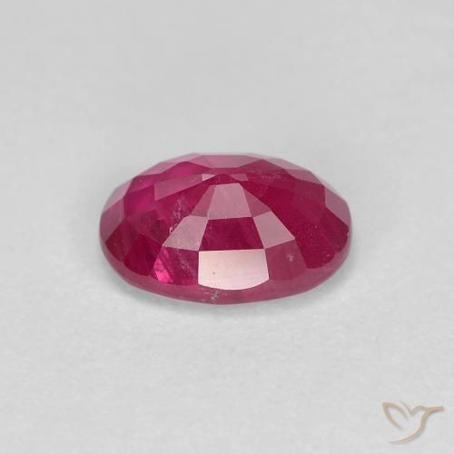 Ruby Gemstone in 7 x 5 mm (calibrated) Size for Sale, Ruby Stone in Pinkish Red Color